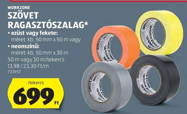 WORKZONE Szövet ragasztószalag