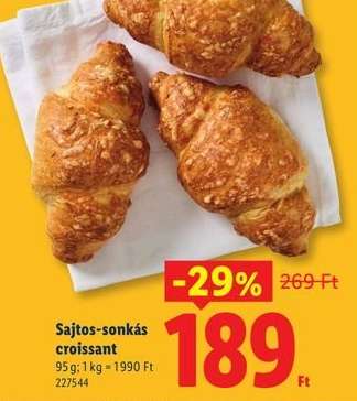 Sajtos-sonkás croissant