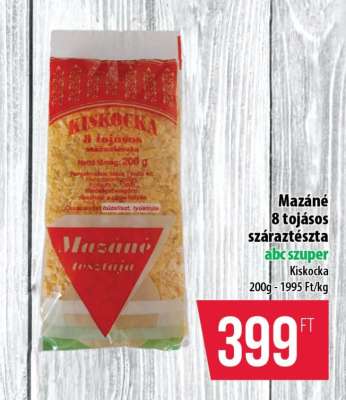 Mazané 8 tojásos száraztészta