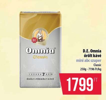D.E. Omnia őrölt kávé