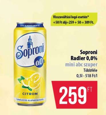 Soproni Radler 0,0%