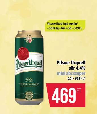 Pilsner Urquell sör 4,4%
