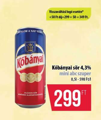 Kőbányai sör 4,3%