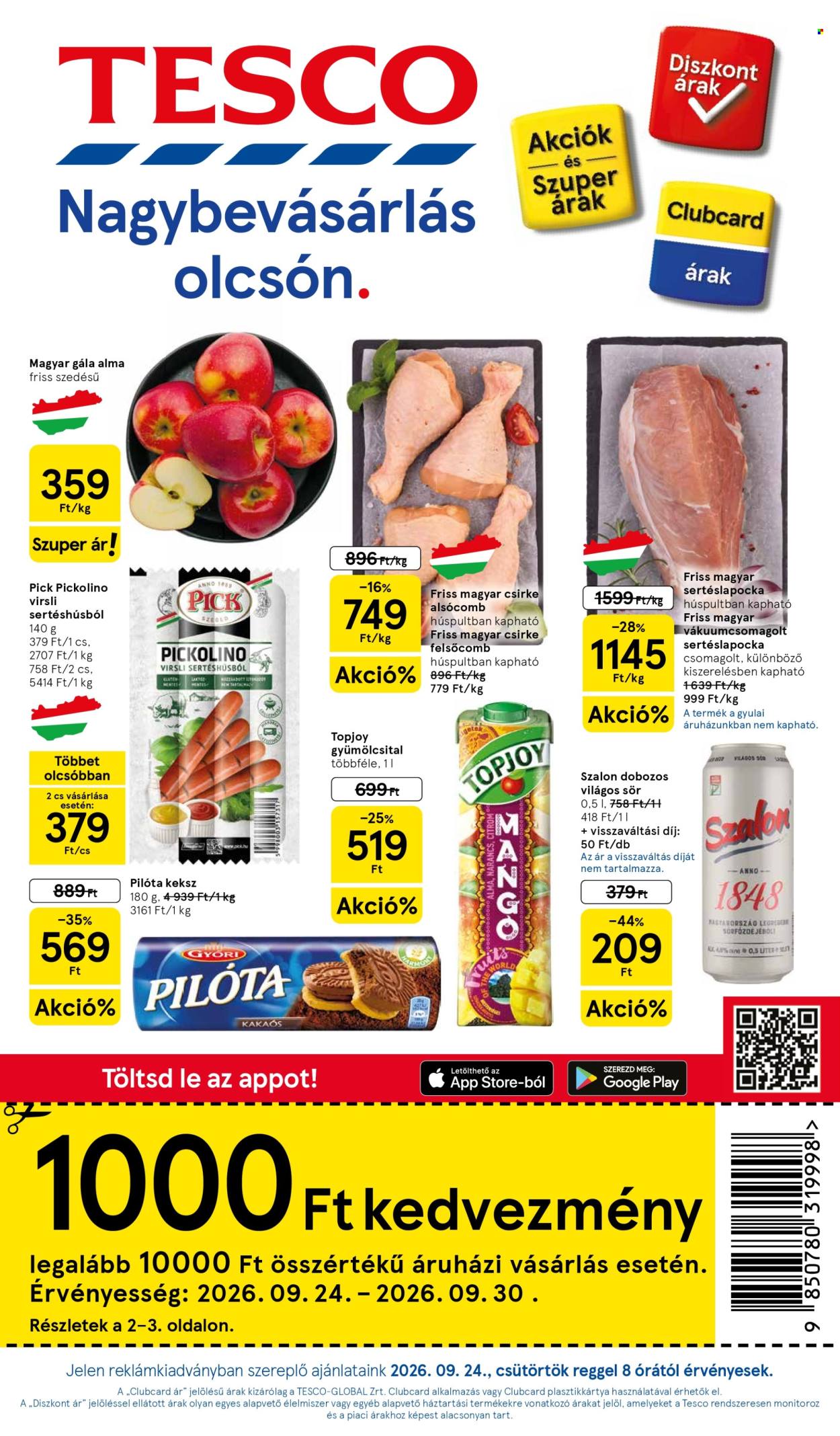 TESCO akciós újságok - 2026.09.24 - 2026.09.30. Oldal 1