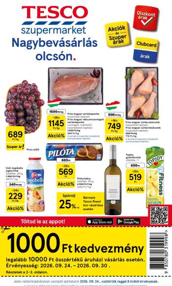 Újság TESCO - 2026.09.24 - 2026.09.30.