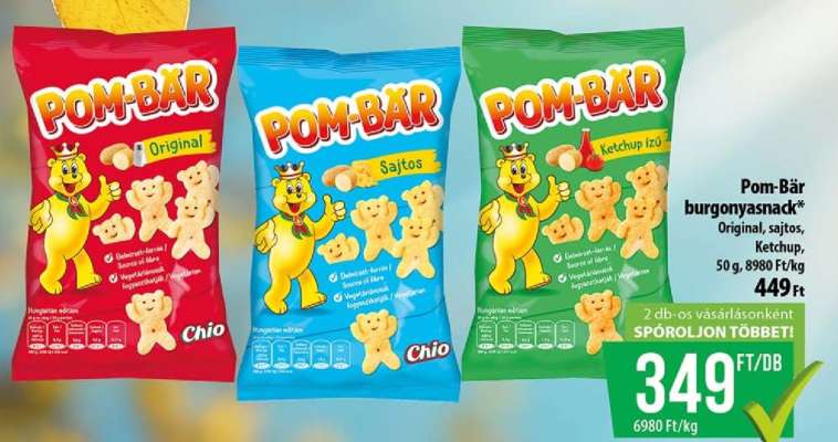Pom-Bär burgonyasnack