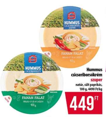 Hummus csicseriborsókrém szuper