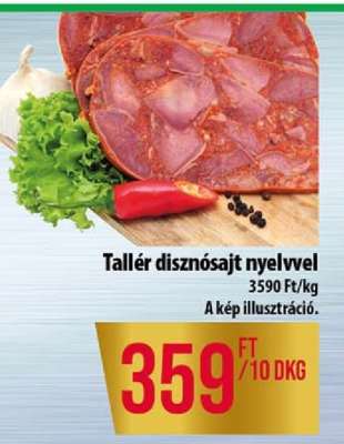 Tallér disznósajt nyelvvel