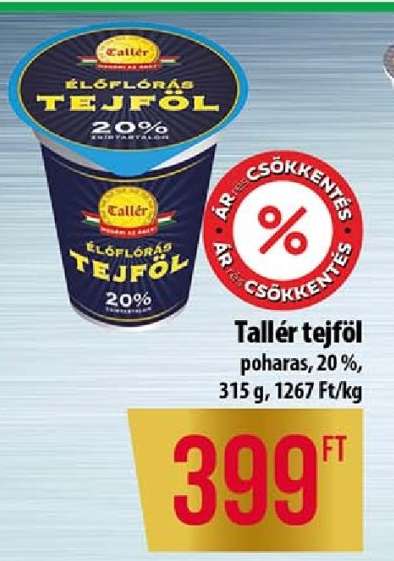Tallér tejföl