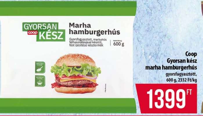 Coop Gyorsan kész marha hamburgerhús