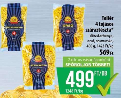 Tallér 4 tojásos száraztészta