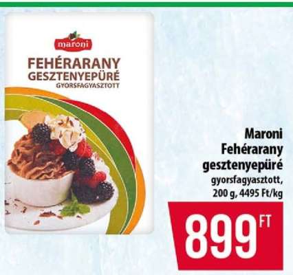 Maroni Fehérarany gesztenyepüré