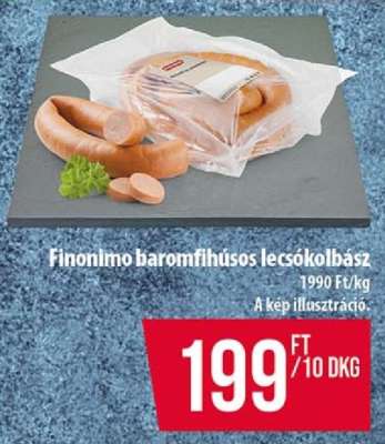 Finonimo baromfihúsos lecsókolbász