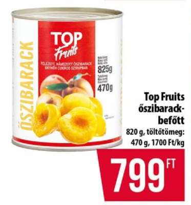 Top Fruits őszibarackbefőtt