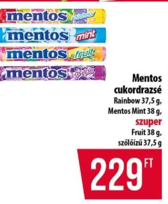 Mentos cukordrazsé