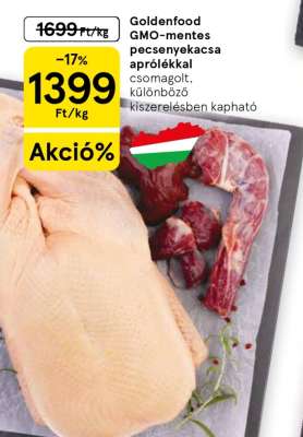 Goldenfood GMO-mentes pecsenyekacsa aprólékkal