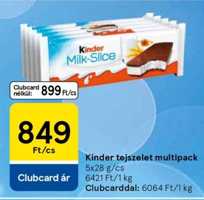 Kinder tejszelet multipack