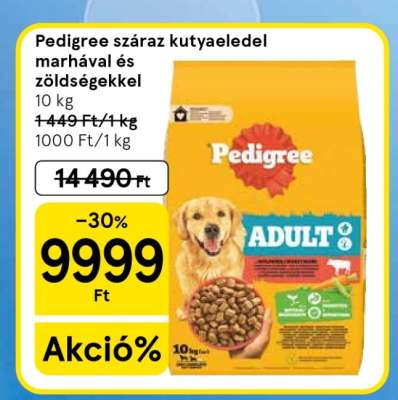 Pedigree száraz kutyaeledel marhával és zöldségekkel
