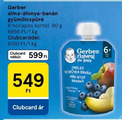 Gerber alma-áfonya-banán gyümölcspüré