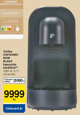 Tchibo CAFISSIMO NOW BLACK kapszulás kávéfőző