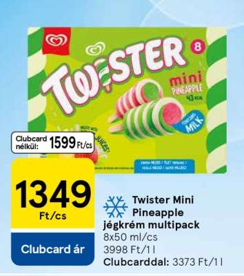 Twister Mini Pineapple jégkrém multipack