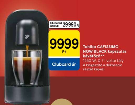 Tchibo CAFISSIMO NOW BLACK kapszulás kávéfőző