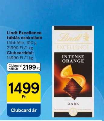 Lindt Excellence táblás csokoládé