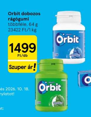Orbit dobozos rágógumi