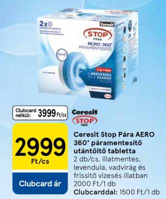 Ceresit Stop Pára Aero 360° Páramentesítő Utántöltő Tabletta