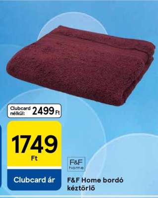 F&F Home bordó kéztörlő