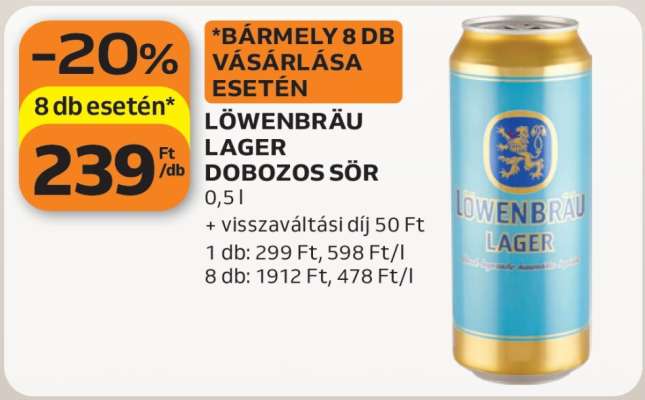 Löwenbräu Lager Dobozos Sör