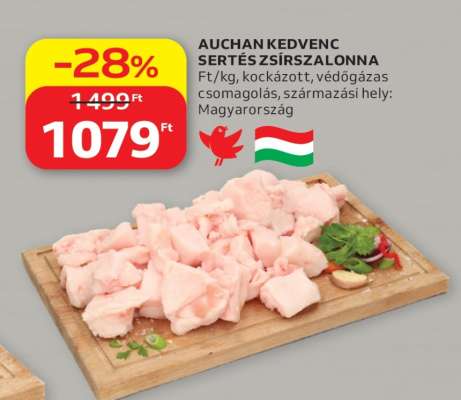 AUCHAN KEDVENC SERTÉS ZSÍRSZALONNA
