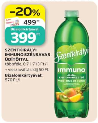 SZENTKIRÁLYI IMMUNO SZÉNSAVAS ÜDÍTŐITAL