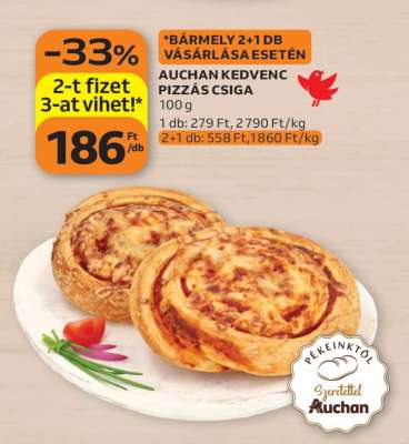 AUCHAN KEDVENC PIZZÁS CSIGA