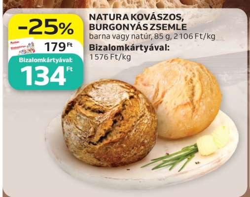 NATURA KOVÁSZOS, BURGONYÁS ZSEMLE