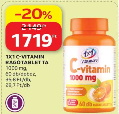 1X1 C-VITAMIN RÁGÓTABLETTA