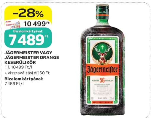 Jägermeister vagy Jägermeister Orange Keserűlikőr