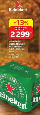 Heineken dobozos sör multipack