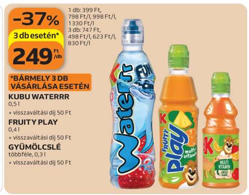 Kubu Waterrr, Fruity Play, Gyümölcslé