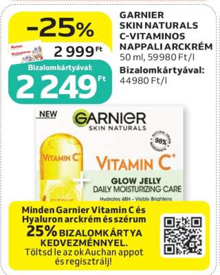 GARNIER SKIN NATURALS C-VITAMINOS NAPPALI ARCKRÉM