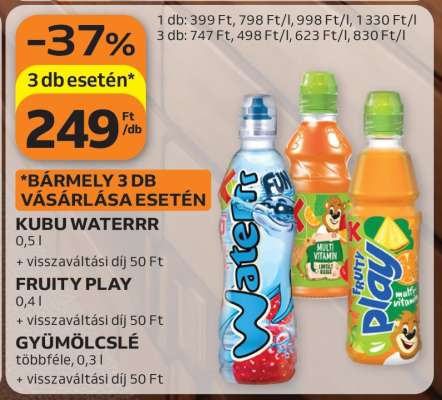 Kubu Waterrr, Fruity Play, Gyümölcslé