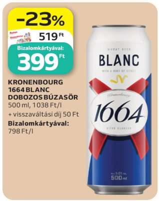 Kronenbourg 1664 Blanc dobozos búzasör