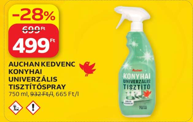 AUCHAN KEDVENC KONYHAI UNIVERZÁLIS TISZTÍTÓSPRAY