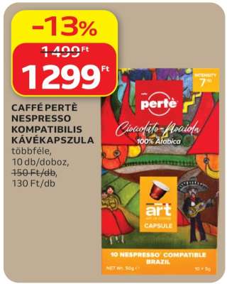CAFFÉ PERTÉ NESPRESSO KOMPATIBILIS KÁVÉKAPSZULA