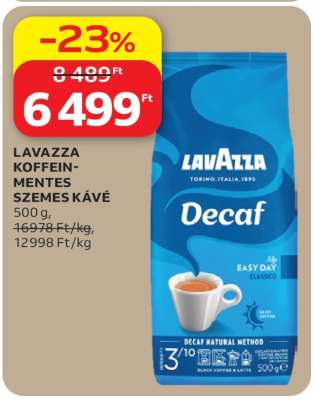 LAVAZZA KOFFEINMENTES SZEMES KÁVÉ