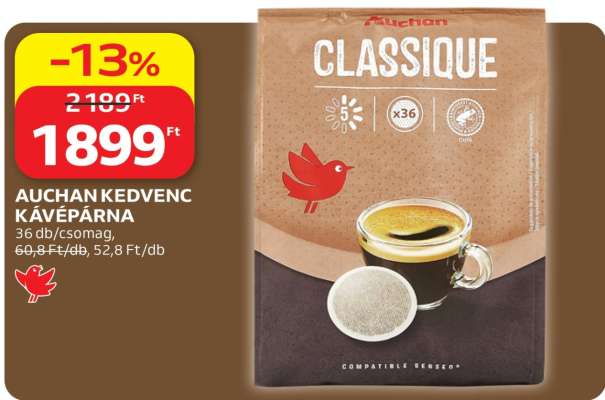 AUCHAN KEDVENC KÁVÉPÁRNA