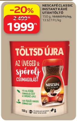 NESCAFÉ Classic Instant Kávé Utántöltő