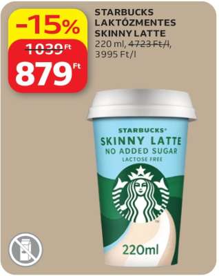Starbucks Laktózmentes Skinny Latte
