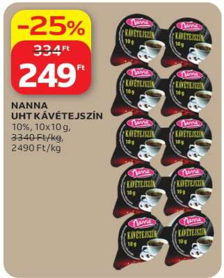 NANNA UHT KÁVÉTEJSZÍN