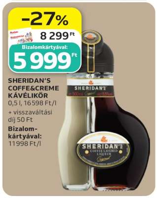 SHERIDAN’S COFFE&CREME KÁVELIKŐR